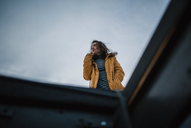 looking up at rooftopper