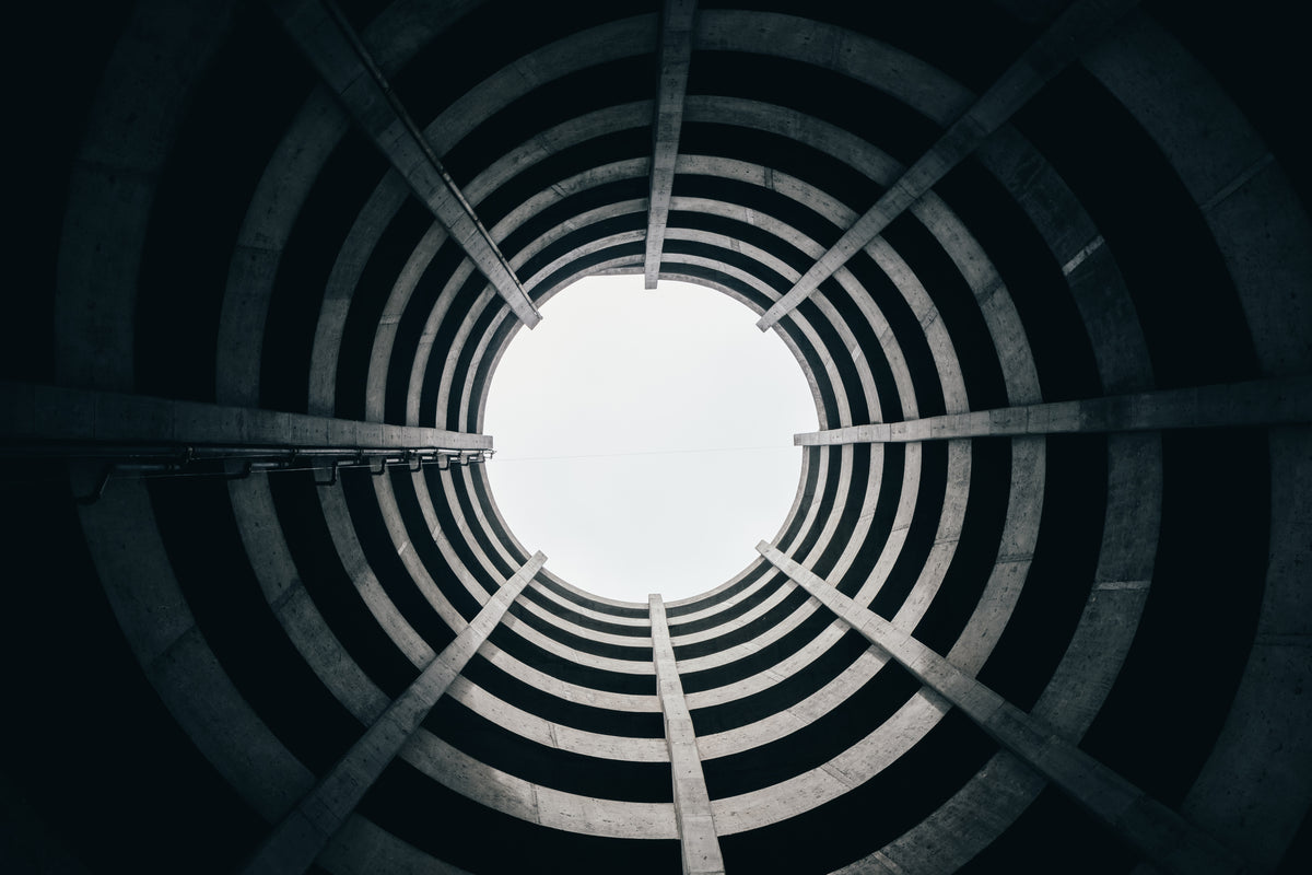 looking up in circular architecture