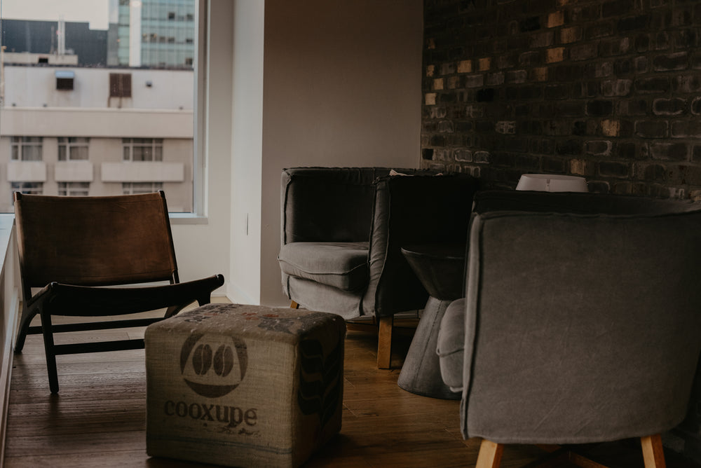 lounge chairs in common area