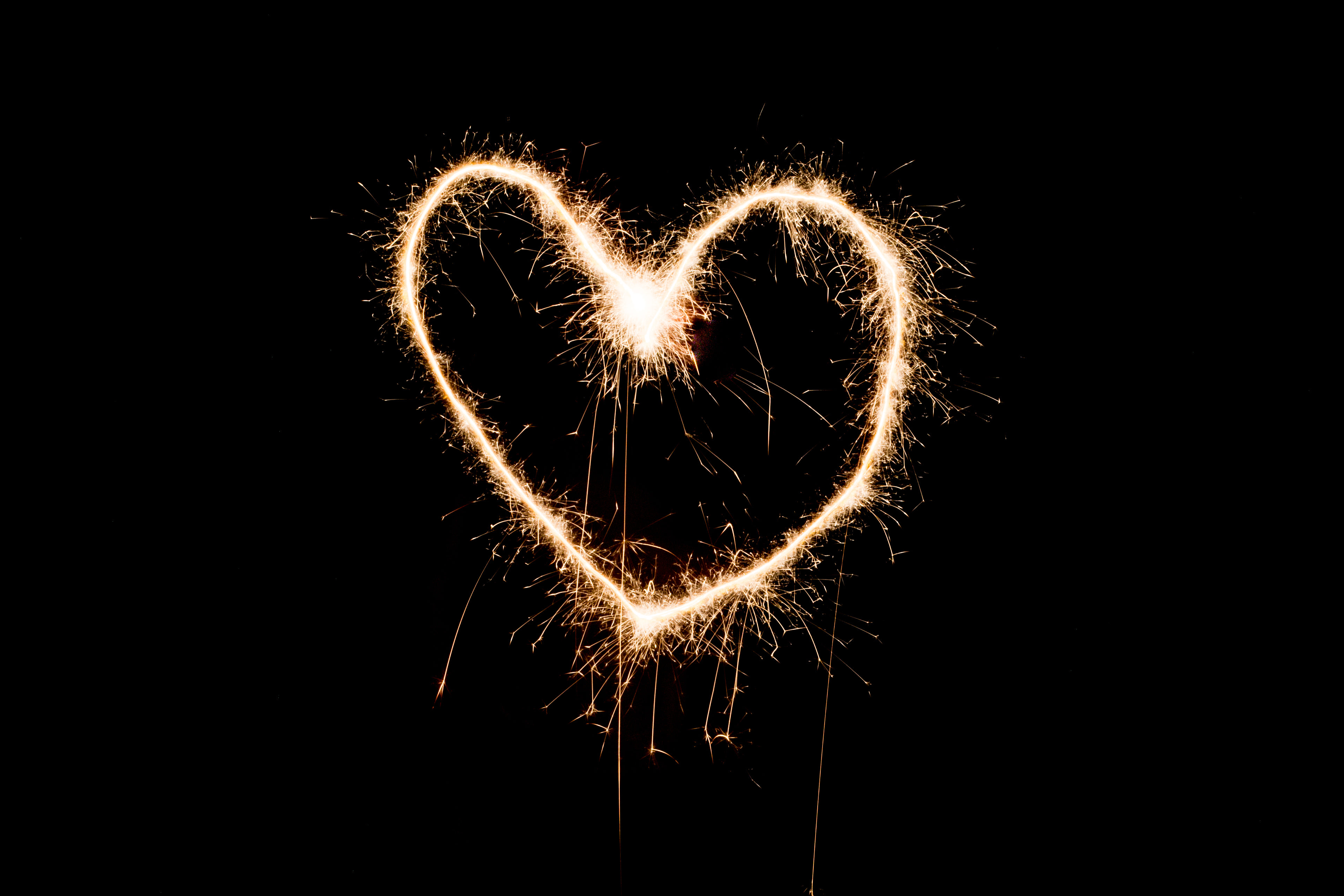 Love Heart Drawn In Lights