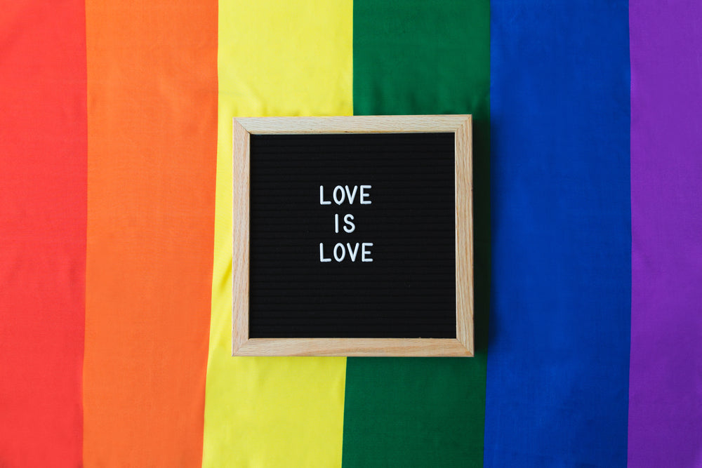 love is love with pride flag