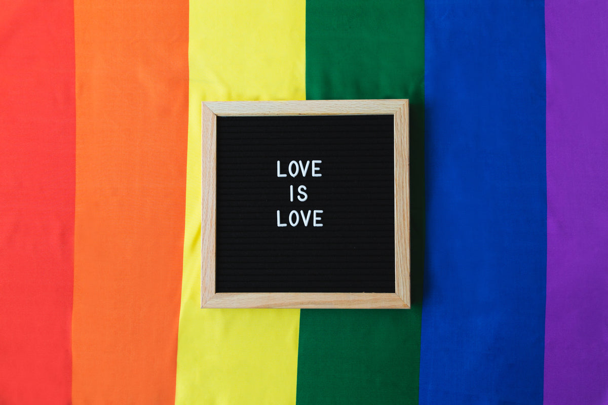love is love with pride flag
