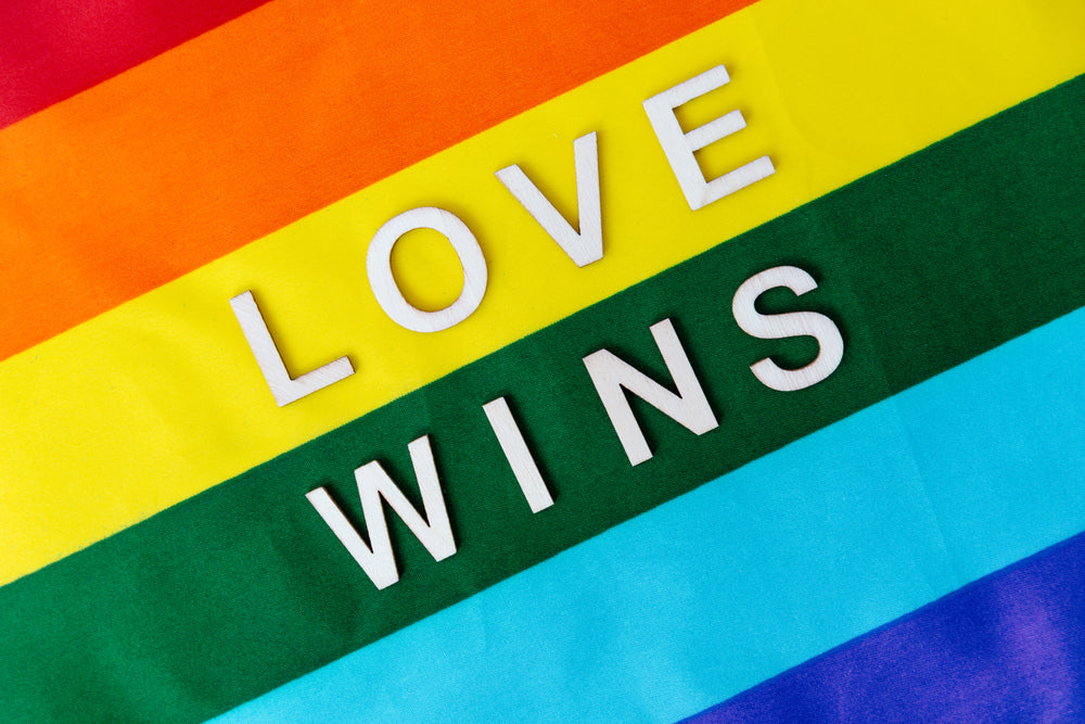 love wins pride flag angle