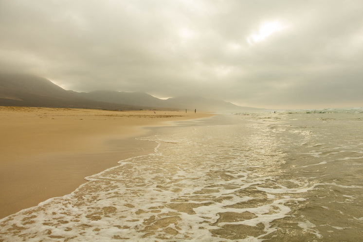Low Clouds Along Sandy Beach