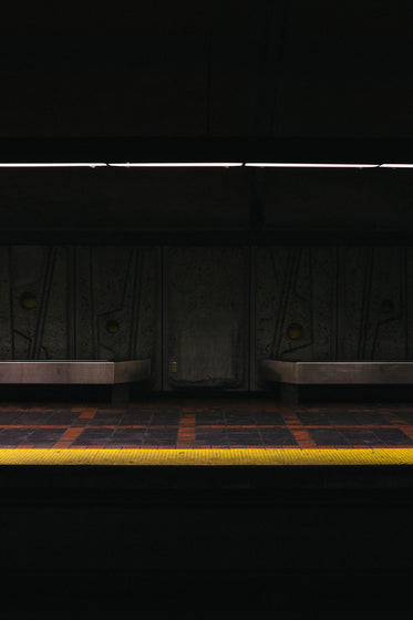low light on subway platform