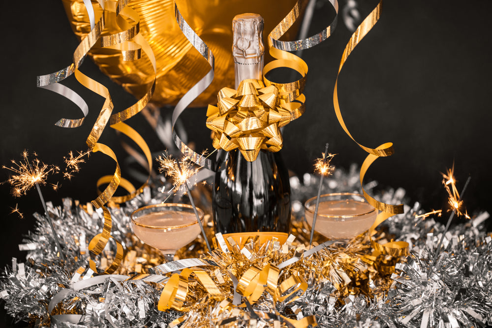 luxury new years celebration drinks