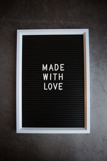 made with love letter board
