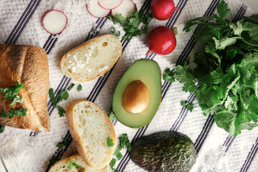 makings of avocado toast