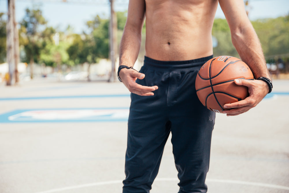 man holding ball