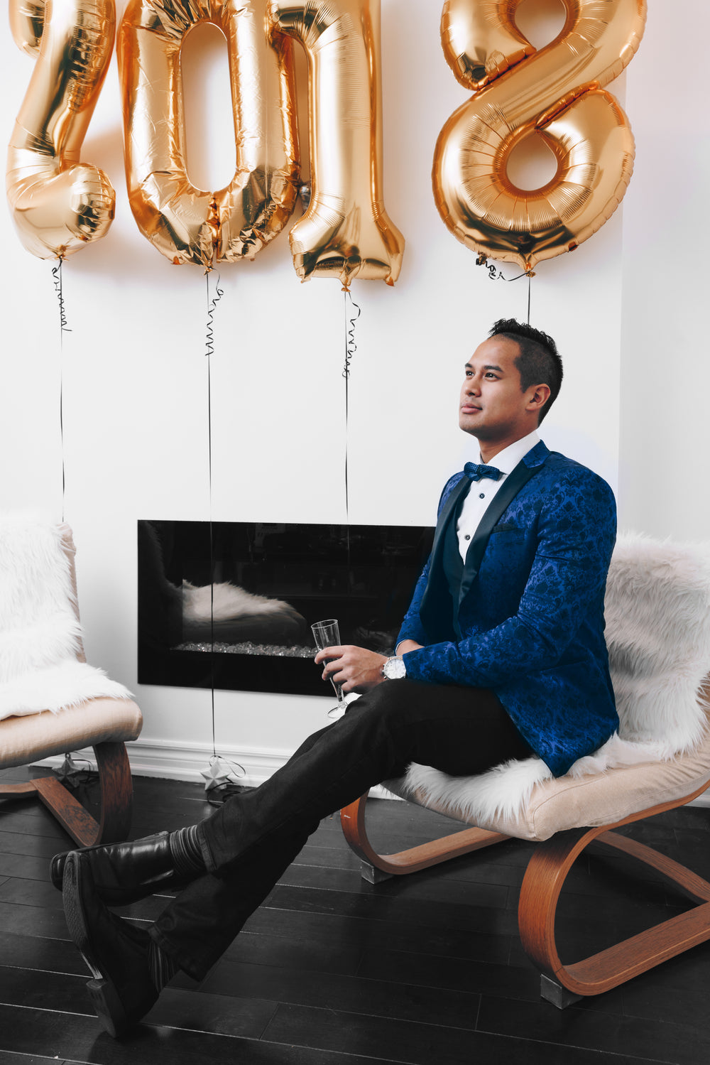 man in formal wear for new year's