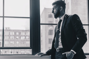 man in suit thinking