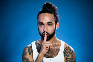 man secret shushing
