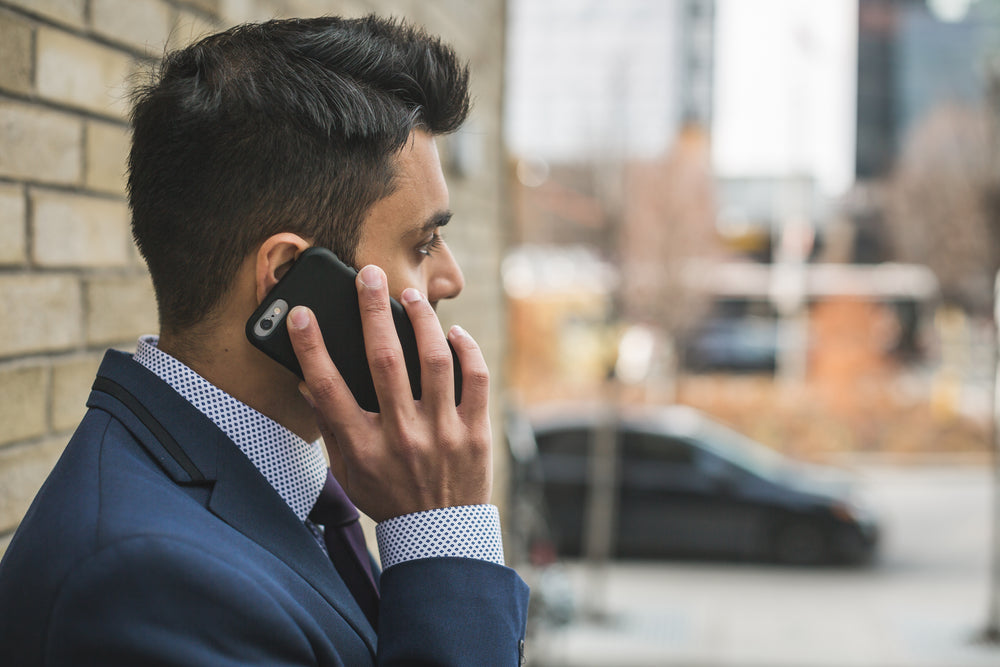 man talking on cell phone