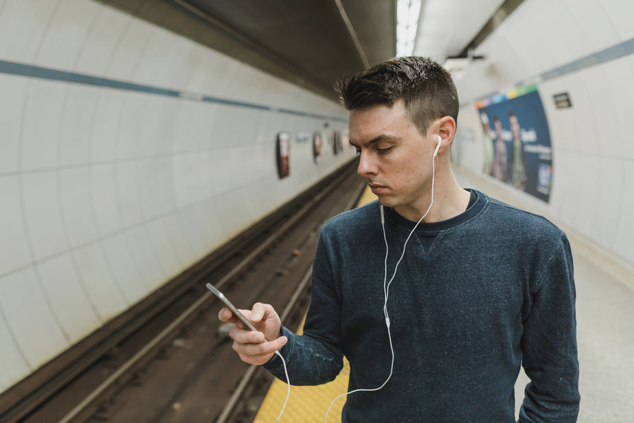 Picture of Man Using iPhone - Free Stock Photo