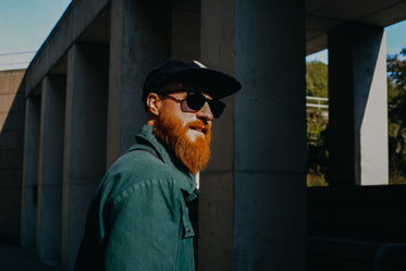 man with red beard and sunglasses