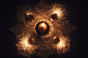 mandala with candles