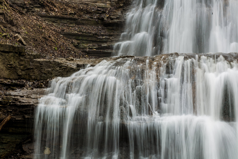 many tiny waterfalls