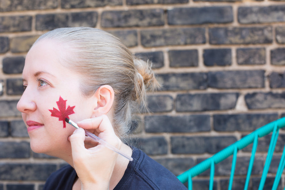 maple leaf face paint