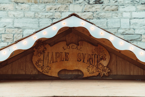 maple syrup wooden sign