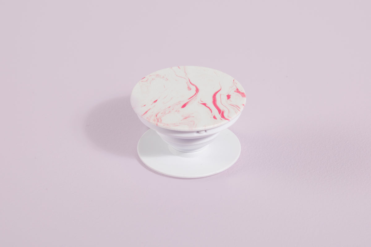 marble pink pop holder