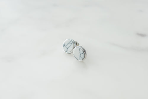 marble stud earrings