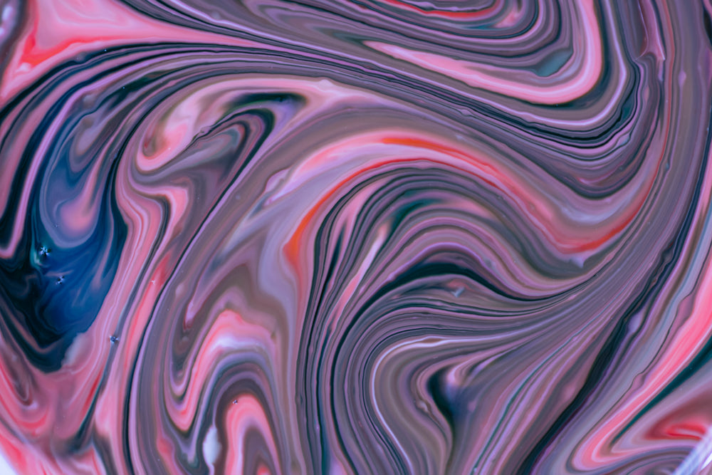 marbling of vibrant pink and purple colors