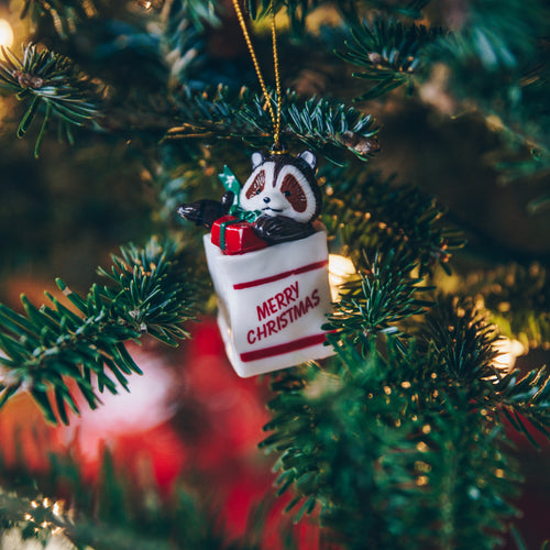 Merry Christmas Ornament On Tree