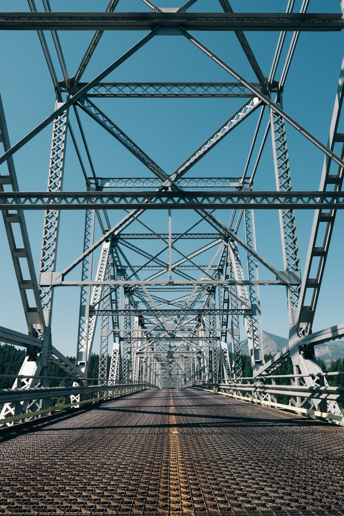 metal bridge angled beams