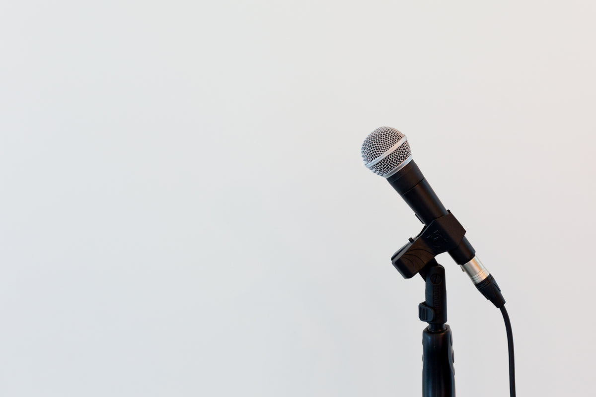 microphone on mic stand