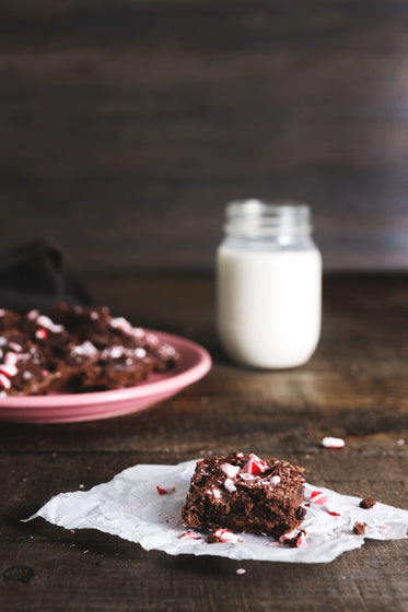 milk and brownies