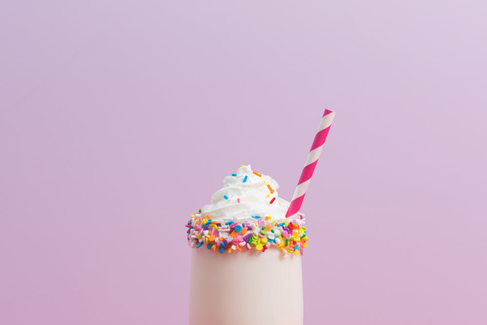 milkshake on pink