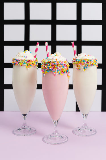 milkshakes with sprinkles