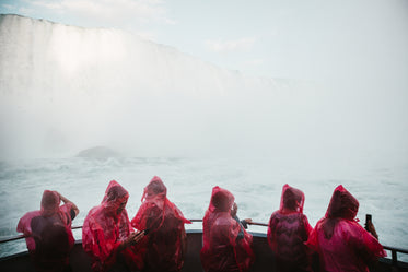 mist covered waterfall