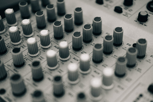 mixing board black and white