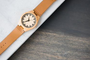 modern bamboo wristwatch