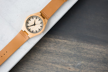 modern bamboo wristwatch