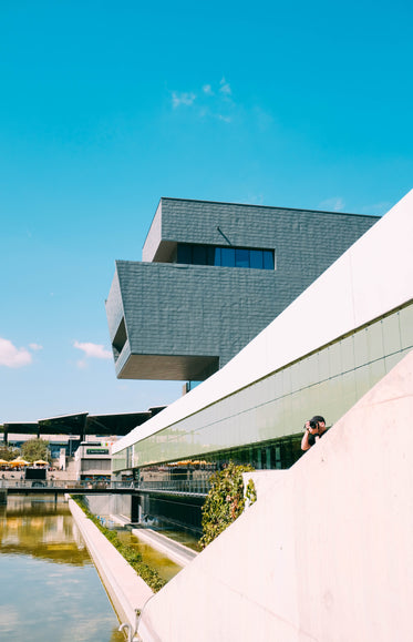 modern building and photographer