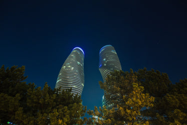 modern curvy towers