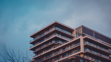 modern housing with blue sky