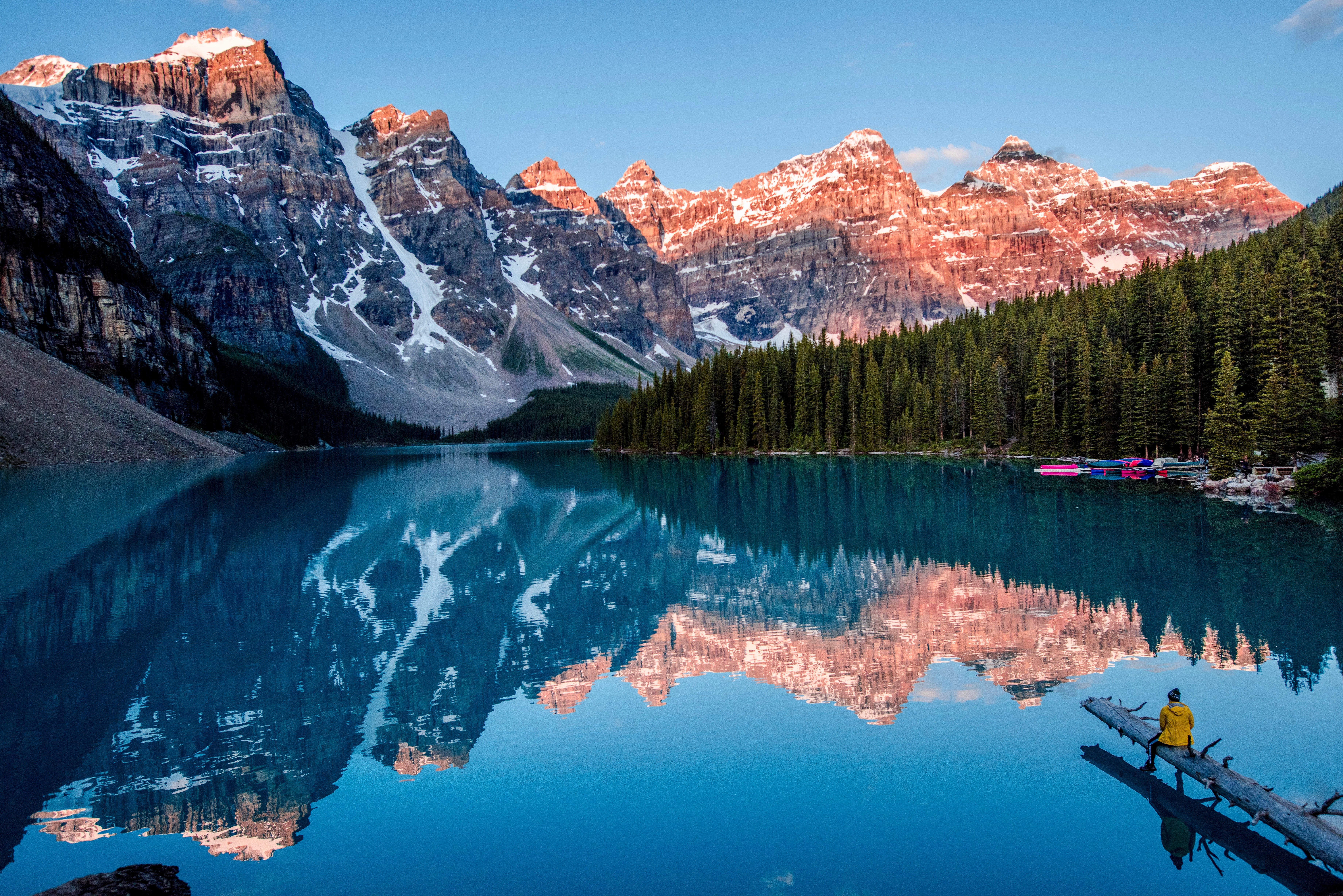 Browse Free HD Images of Moment Of Peace At Lake Louise, image size:7360x4912