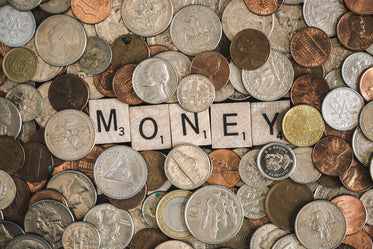 money lettering in coins