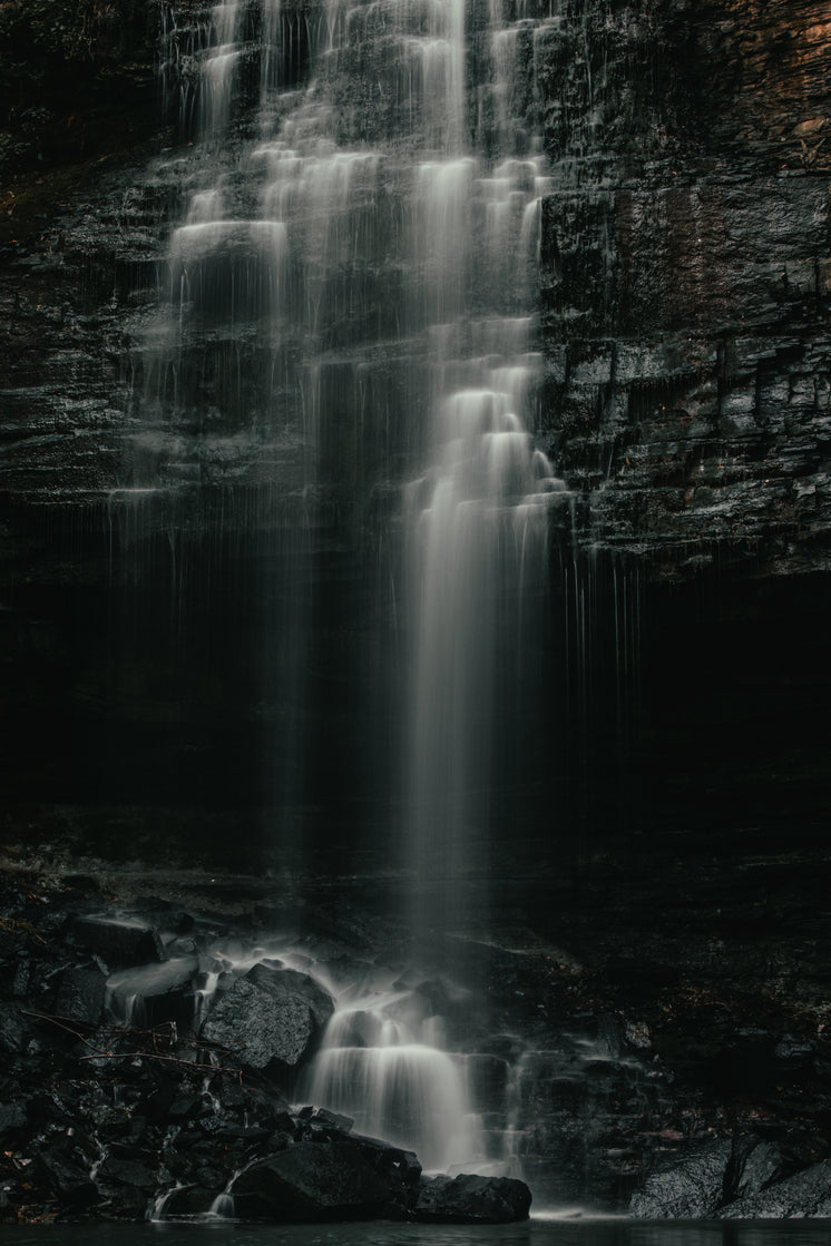 Monochrome Cascading Waterfall