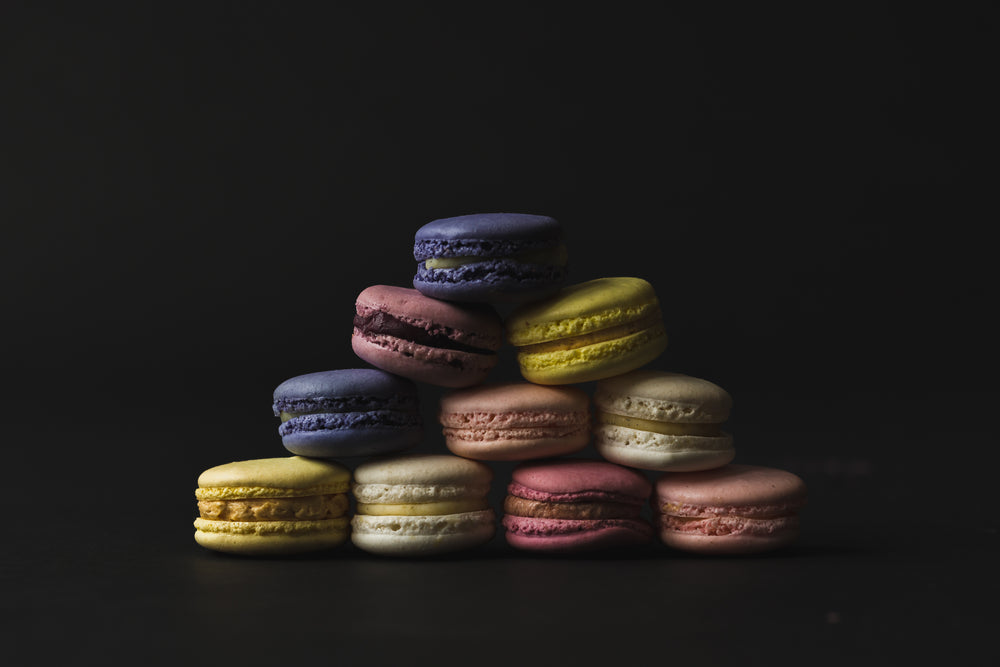 moody macaron pyramid