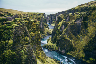 mossy cliffs by glacier springs