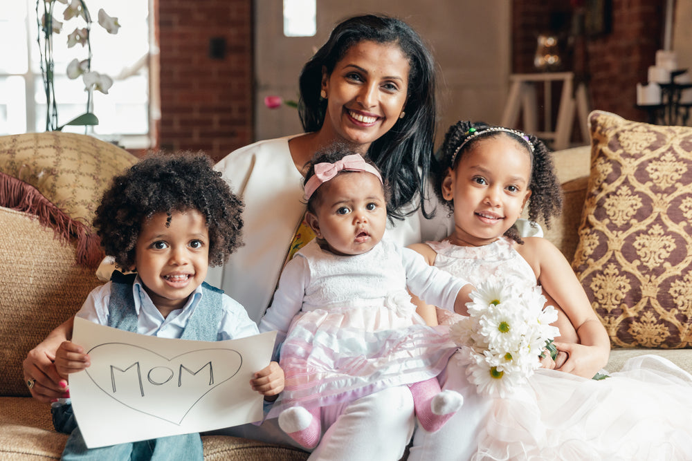 mother and her three children