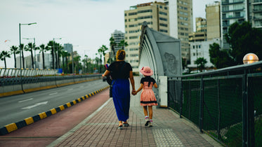 mother & daughter walk