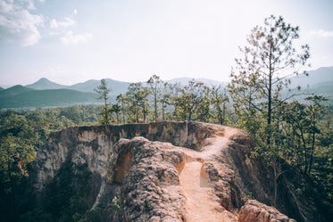 mountain cliff view of the valley