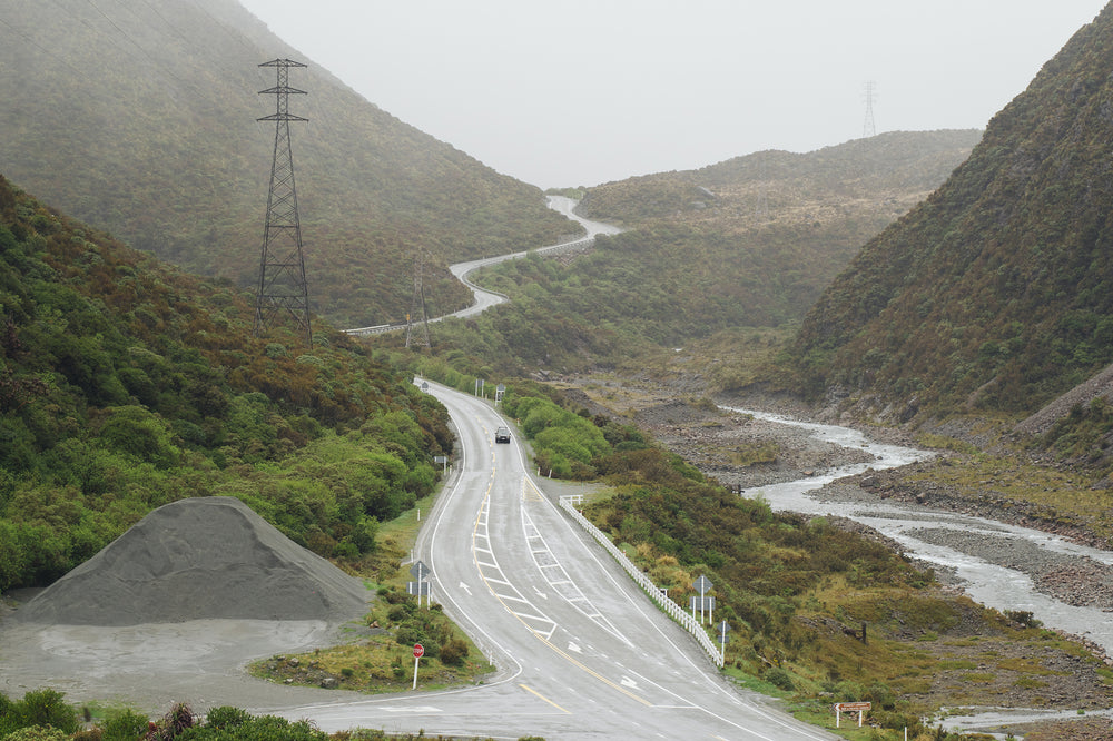 mountain highway near river