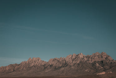 mountain peaks and blue sky