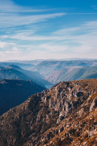 mountain top view over range